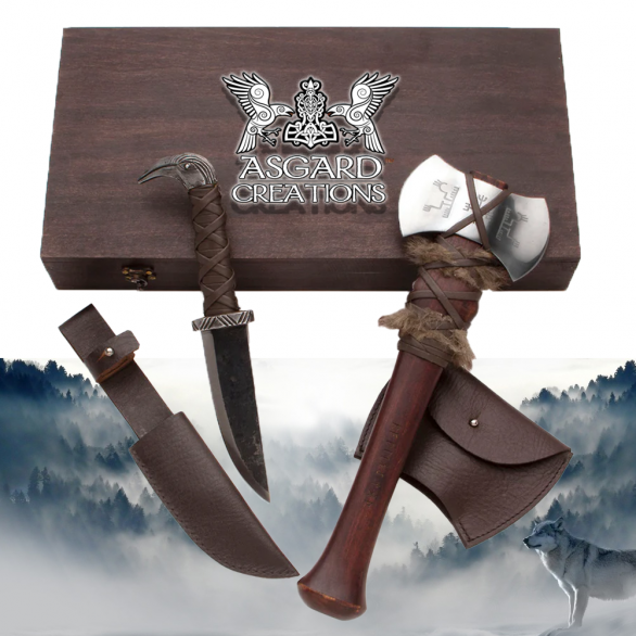 Windlass Steelcrafts Asgard Creations Axe & Knife Boxed Set