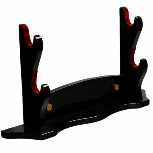 Premium Black Double Sword Stand