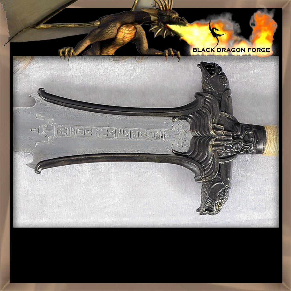 SBG Black Dragon Forge ELITE Damascus Steel Atlantean Sword of Conan the Barbarian 5