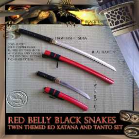 SBG Red Belly Black Snakes - Ko Katana and Tanto Set