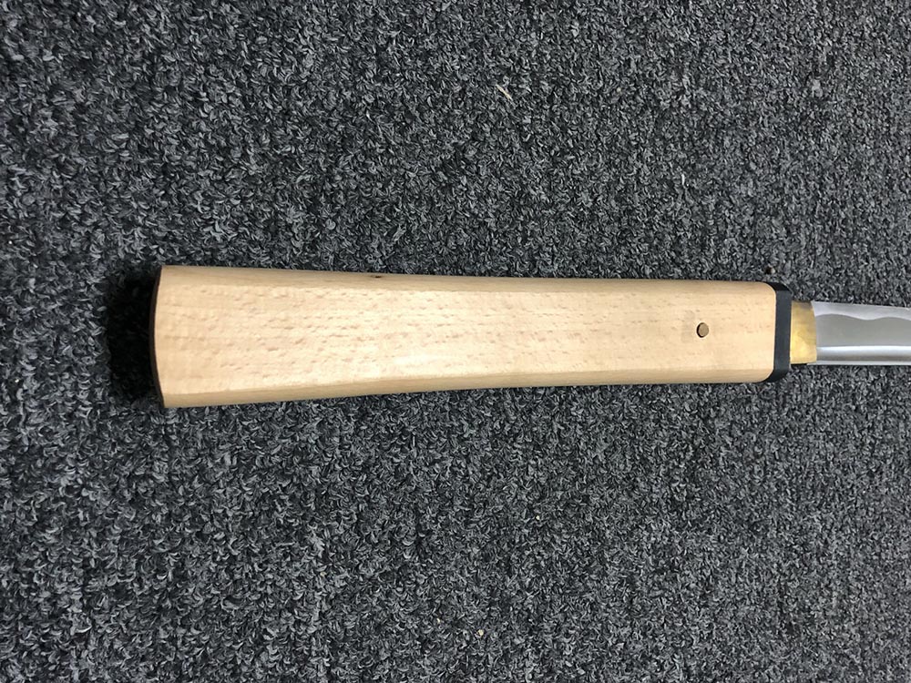 Ryujin 1045 Carbon Steel Natural Wood Shirasaya with Dragon Engraving 4