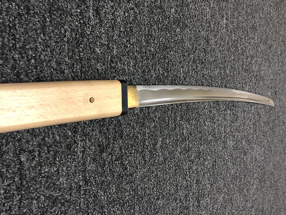 Ryujin 1045 Carbon Steel Natural Wood Shirasaya with Dragon Engraving 5