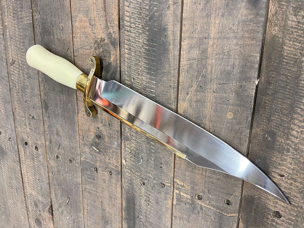 5cr15mov Stainless Steel White Handled Classic Bowie Knife 1