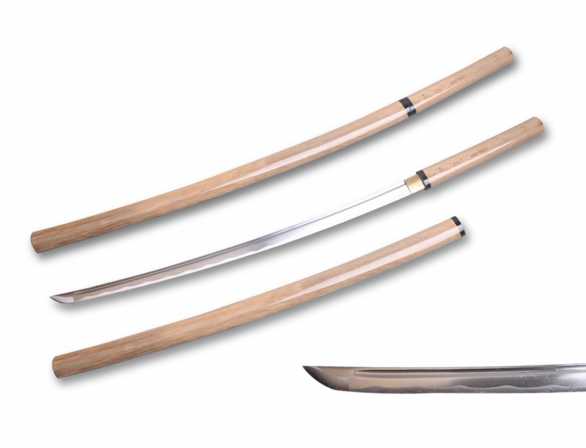 Ryujin 1045 Carbon Steel Natural Wood Shirasaya