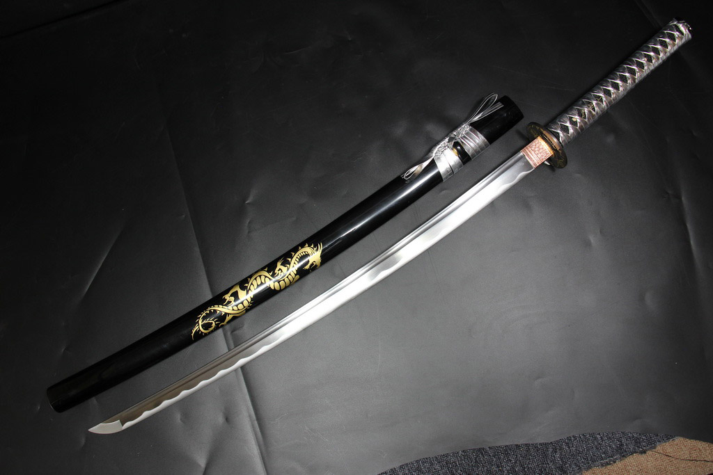 Ryujin 1045 Carbon Steel Gold Dragon Art Sword 3