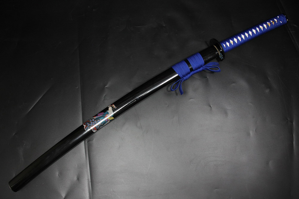 Ryujin 1045 Carbon Steel Blue Geisha Art Sword 3