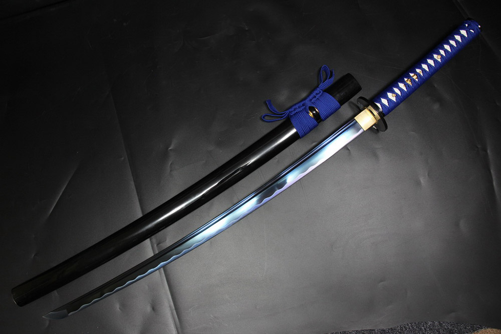 Ryujin 1045 Carbon Steel Blue Geisha Art Sword 5