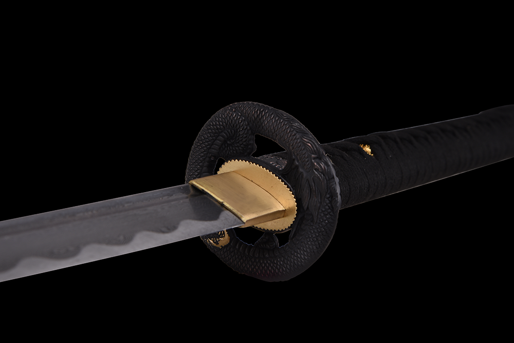 Ryujin 1045 & 1060 Carbon Steel Damascus Dragon Katana 6