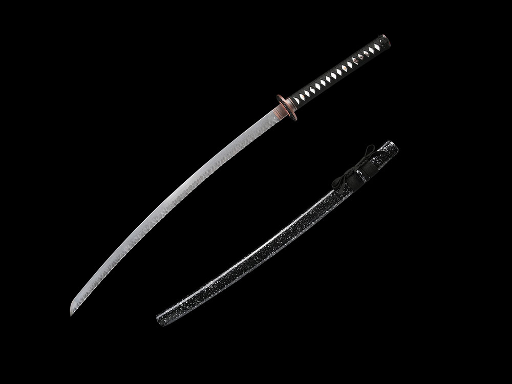 Ryujin 1045/1060 Carbon Steel Folded 'Damascus Demon Tooth' Art Sword 1