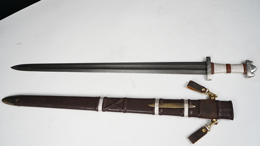 Swordier Pattern Welded Steel Viking Sword with wire wrap handle 3