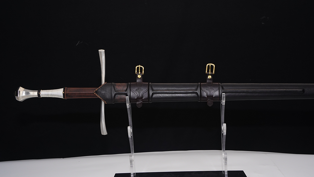 Swordier Type XVIIIb Medieval Hand and Half Sword with Genuine Leather Scabbard 9