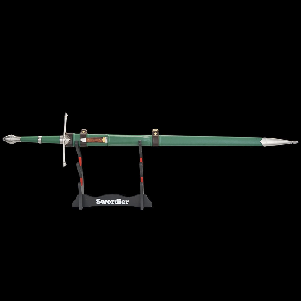 Swordier Functional Ranger Sword Replica - GREEN Leather and Companion Dagger 2