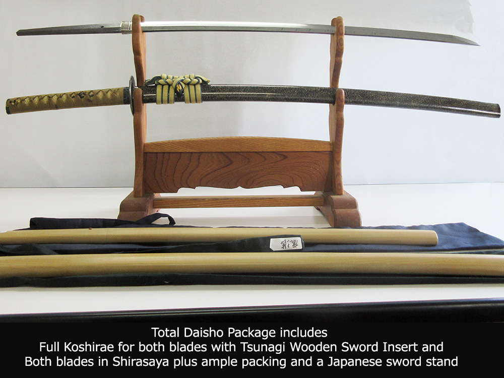 BoJ Daisho Set #001: Antique Mid Edo Period Katana and Wakizashi 33041/3040 1