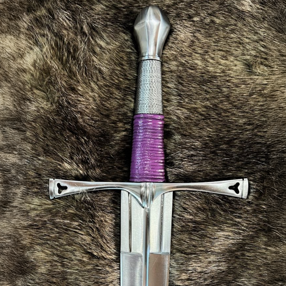 Kingdom of Arms Genoa Italian Bastard Sword in Purple Leather 2