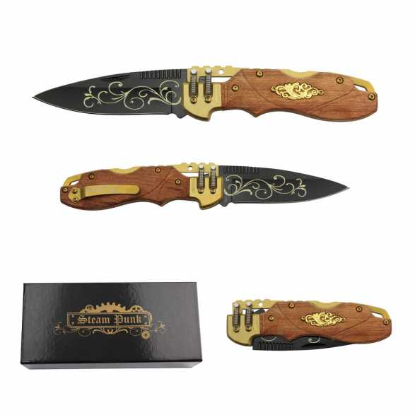 Classic Steampunk Folding Knife