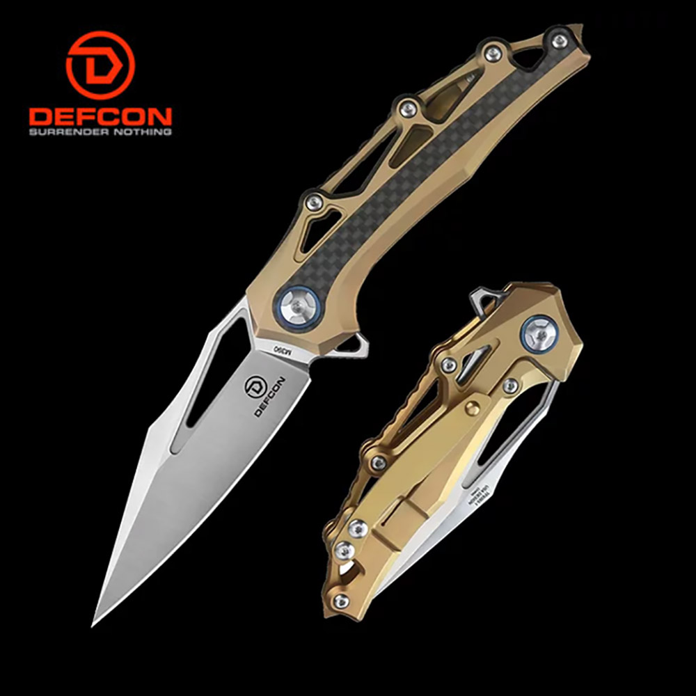 DEFCON Valkyrie Series - Titanium Gold M390 Steel Folder