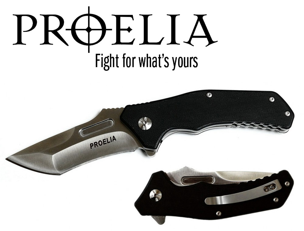 Proelia D2 Steel Tanto Folding Knife