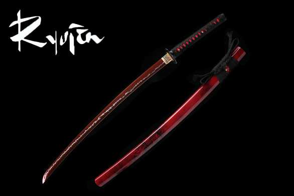 Ryujin 65mn Spring Steel 'Akazamurai' Art Sword