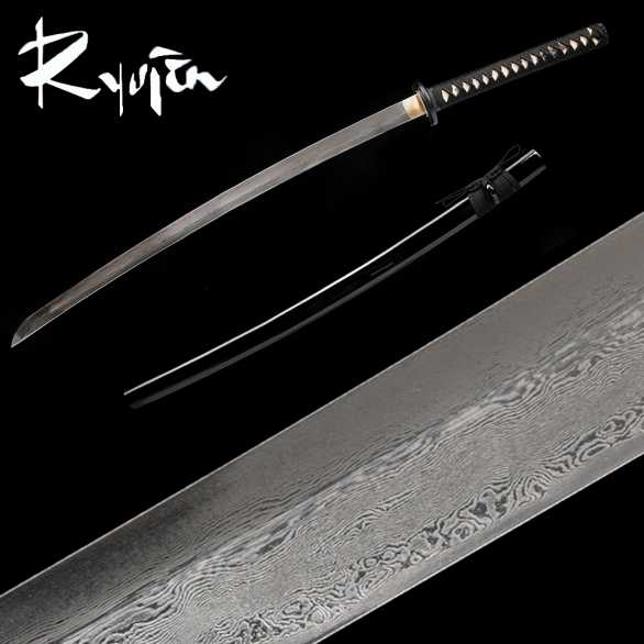 Ryujin Folded Steel Damascus 'Hadakirei' Katana