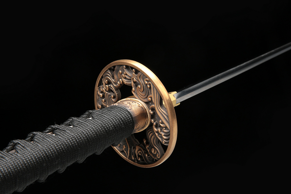 Ryujin 65mn Spring Steel Choji Tsunami Katana 8
