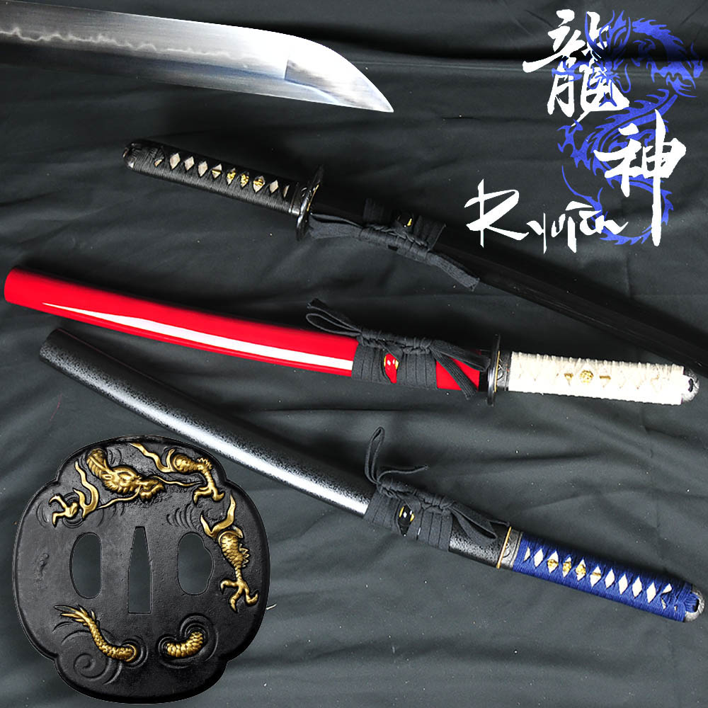Ryujin T10 Custom Wakizashi - solid bodied blade