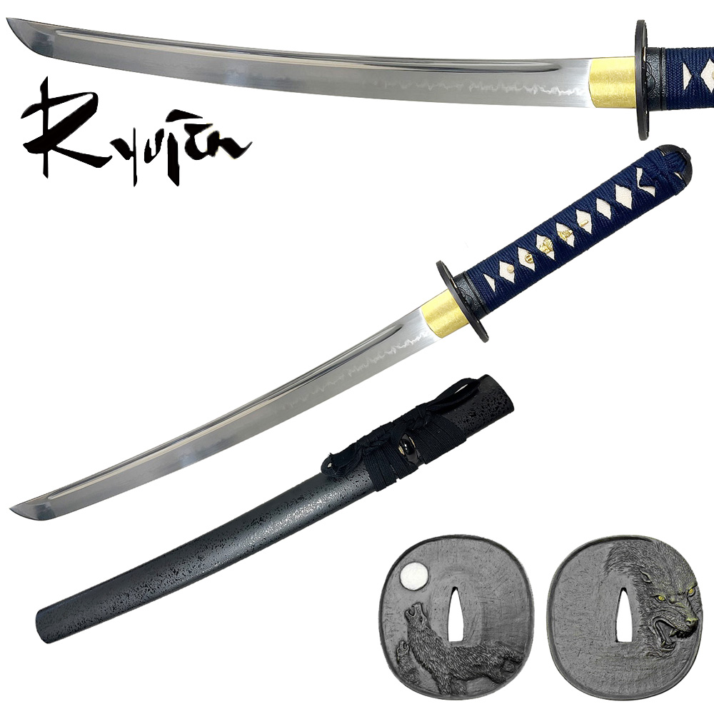Ryujin T10 Tool Steel - 'OKami Wolf' Wakizashi